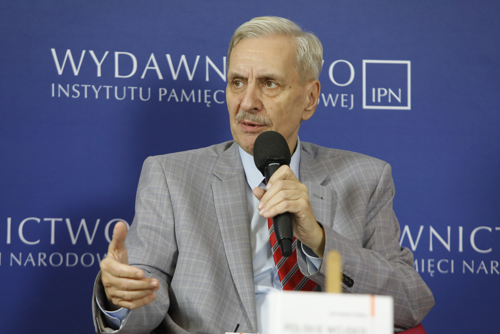 Prof. dr hab. Jerzy Eisler. Dyskusja o książce Jarosława Pałki „Polskie wojska operacyjne w Układzie Warszawskim” – Warszawa, 12 października 2022. Fot. Piotr Życieński (IPN)