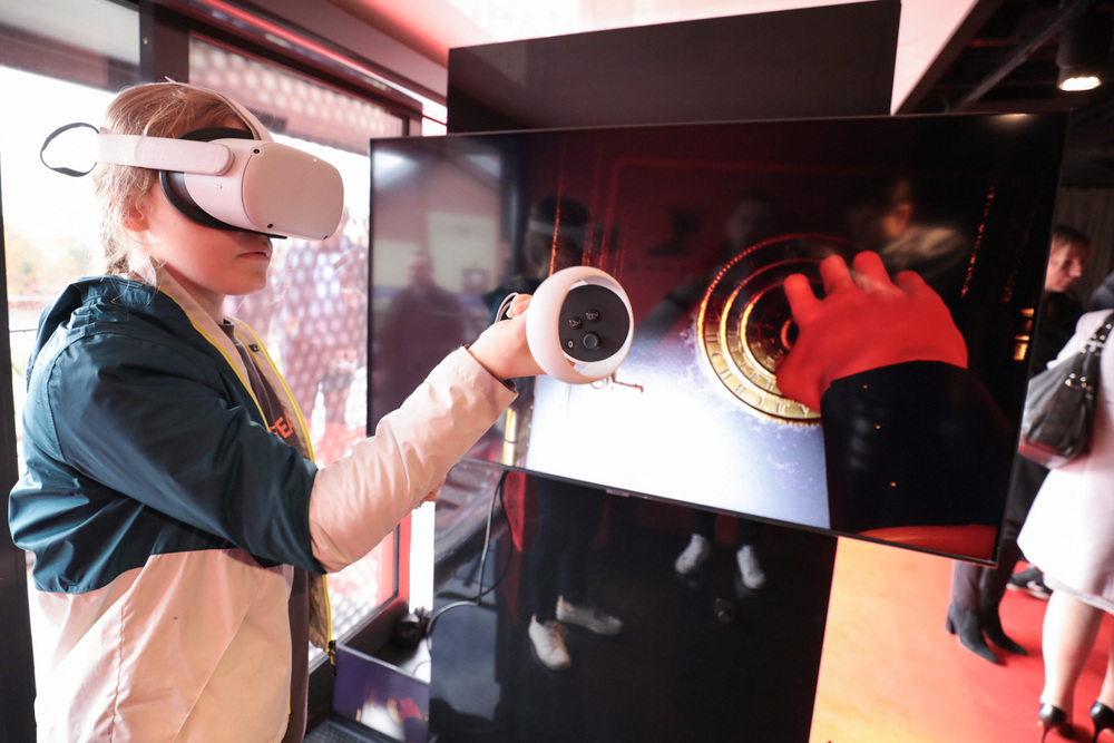 Wystawa mobilna „Gra Szyfrów” w Gietrzwałdzie – 19 października 2022. Fot. Mikołaj Bujak (IPN)