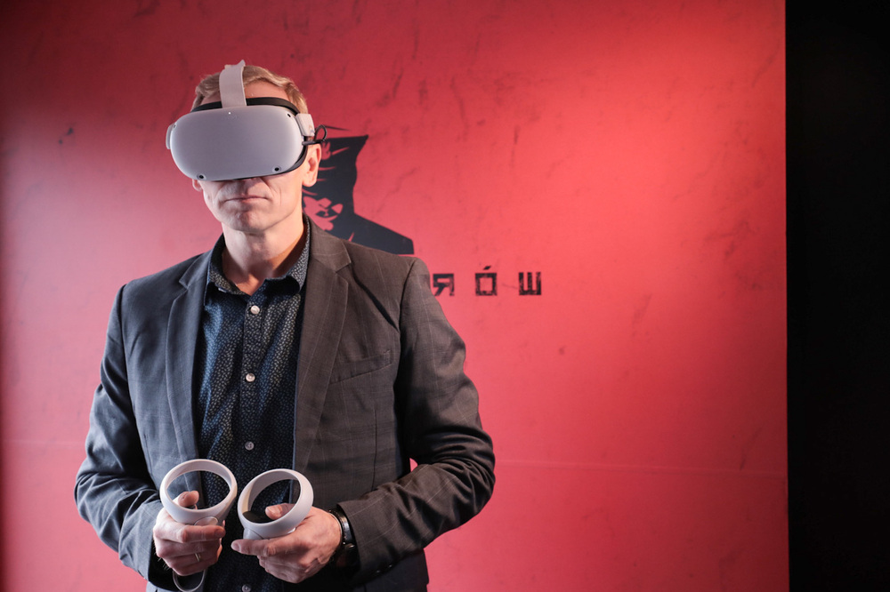 Wystawa mobilna „Gra Szyfrów” w Gietrzwałdzie – 19 października 2022. Fot. Mikołaj Bujak (IPN)