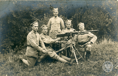 Oddział karabinów maszynowych I kompanii 43. Pułku Strzelców Kresowych (fot. z zasobu IPN)