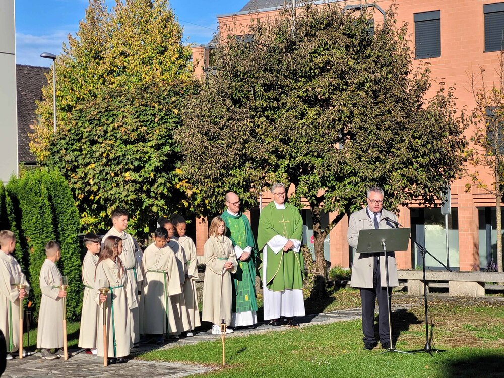 Dr Remo Ankli, prezes Towarzystwa Kościuszkowskiego w Solurze. Zuchwil, 16 października 2022 r. Fot. Tomasz Stempowski (IPN)