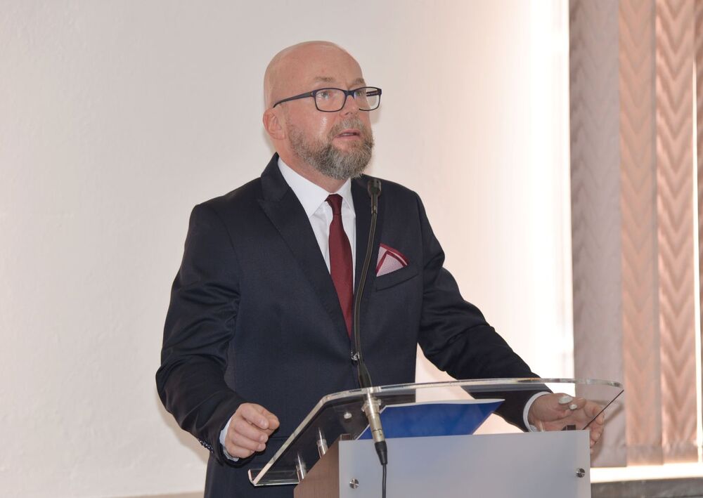 Wystąpienie dr. Pawła Perzyny, naczelnika Oddziałowego Archiwum IPN w Łodzi. Fot. Iga Czarniawska (Instytut Północny im. Wojciecha Kętrzyńskiego)