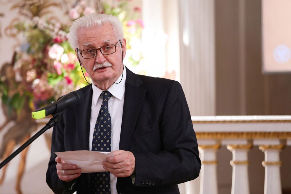 Klaus Leutner z Niemiec, laureat nagrody IPN „Świadek Historii” dla osób i organizacji spoza Polski – Warszawa, 25 października 2022. Fot. Mikołaj Bujak (IPN)