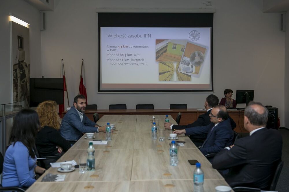 Wizyta gości z Albanii w Archiwum IPN – 25 października 2022. Fot. Katarzyna Adamów (IPN)