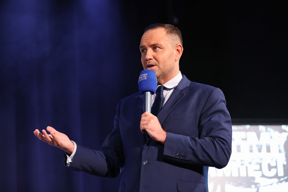 Prezes IPN dr Karol Nawrocki podczas finału projektu edukacyjnego Instytutu Pamięci Narodowej „Rytmy Pamięci” – Białystok, 3 listopada 2022. Fot. Mikołaj Bujak (IPN)