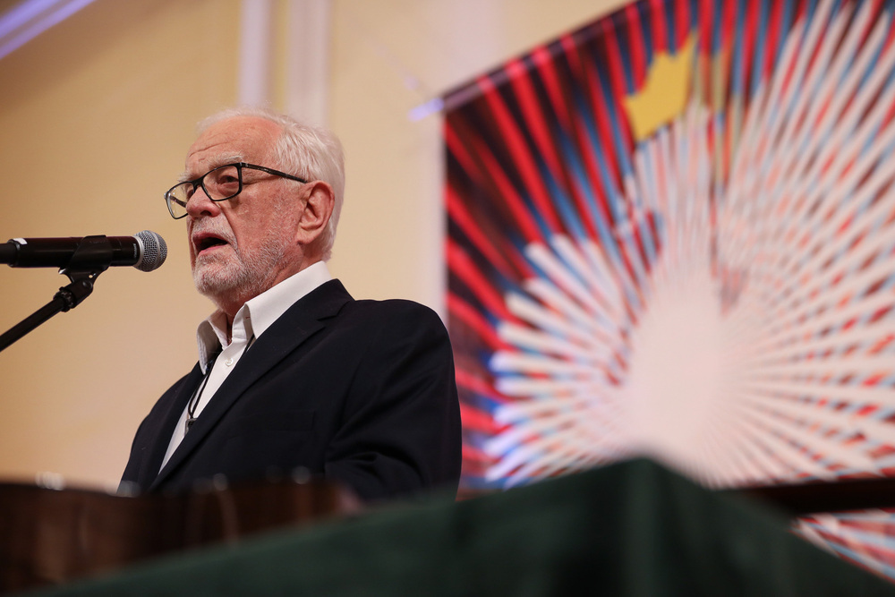 Jan Pietrzak. Gala wręczenia nagród „Żeby Polska była Polską” Fundacji Jana Pietrzaka – Warszawa, 6 listopada 2022. Fot. Mikołaj Bujak (IPN)