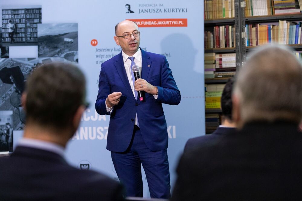 Dr Mateusz Szpytma, zastępca prezesa IPN, podczas otwarcia Biblioteki im. Janusza Kurtyki – Warszawa, 17 listopada 2022. Fot. Mikołaj Bujak (IPN)