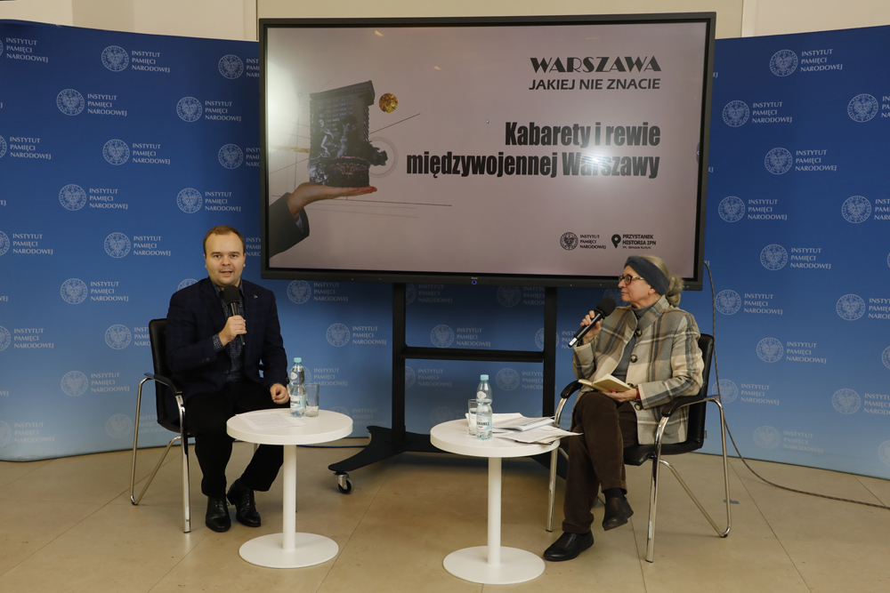 Spotkanie „Kabarety i rewie międzywojennej Warszawy” z cyklu „Warszawa, jakiej nie znacie” – 22 listopada 2022. Fot. Piotr Życieński (IPN)