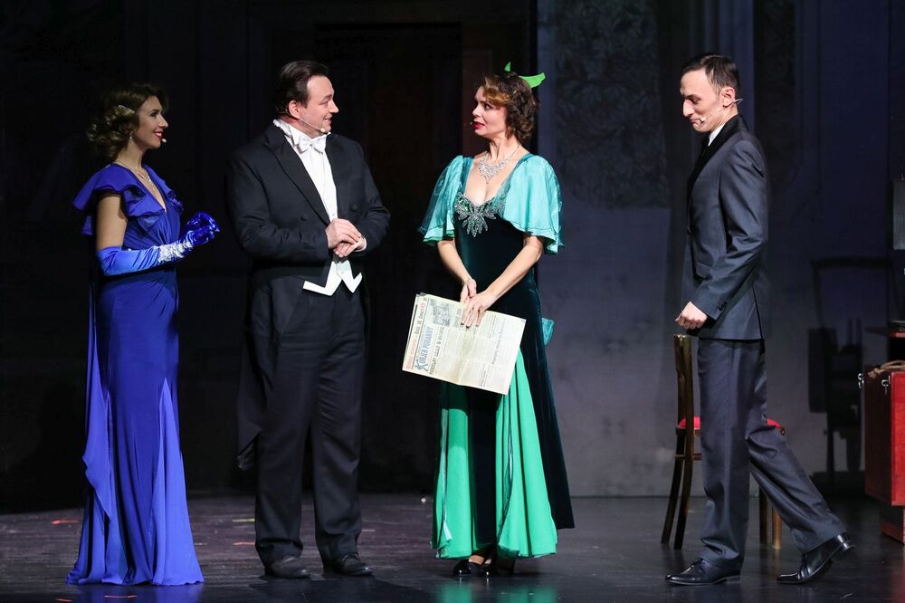 Spektakl „Obywatel Junod”  – Teatr Syrena w Warszawie, 29 listopada 2022. Fot. Mikołaj Bujak (IPN)