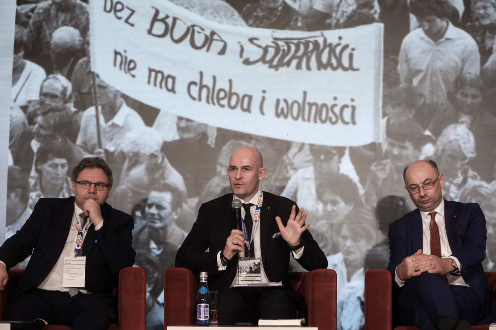 Debata towarzysząca obchodom 40. rocznicy Duszpasterstwa Rolników – Warszawa, 2 grudnia 2022. Fot. Sławek Kasper (IPN)