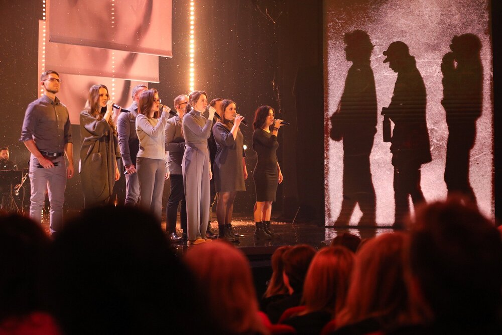 „Kryptonim »Jodła«” – widowisko w 41. rocznicę wprowadzenia stanu wojennego – Warszawa, 13 grudnia 2022. Fot. Mikołaj Bujak (IPN)