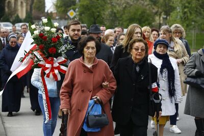 70. rocznica powstania „Orląt” – Rudnik nad Sanem, 30 kwietnia 2017. Na pierwszym planie członkinie organizacji
