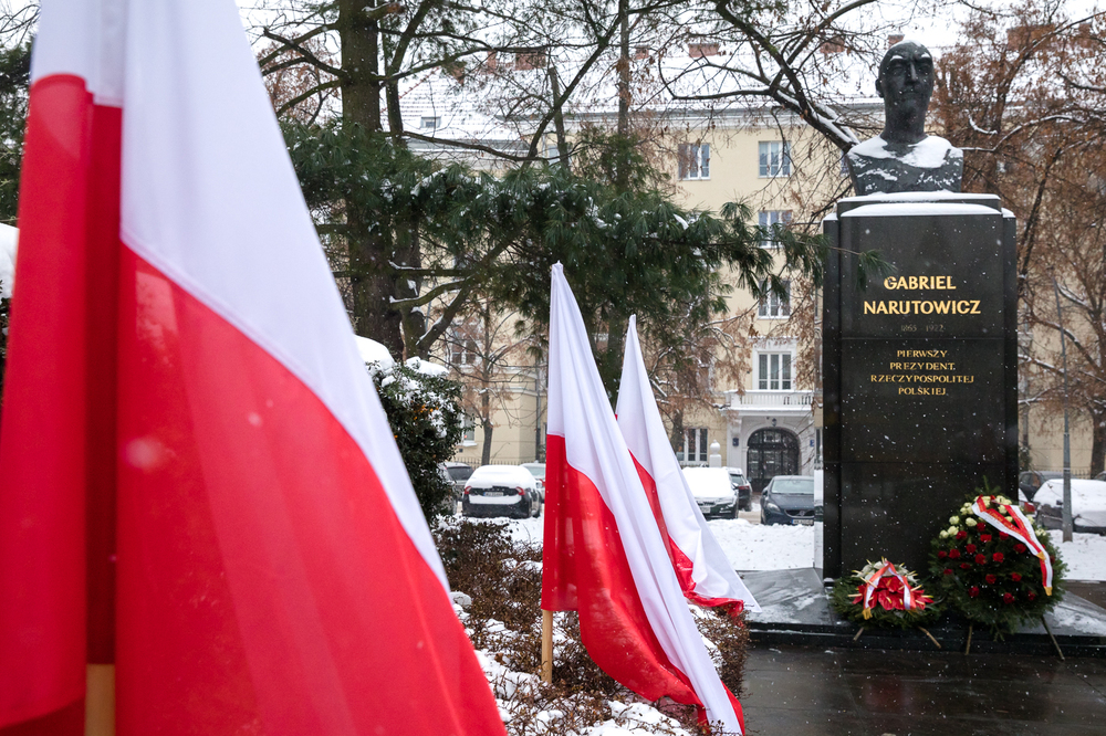 Pomnik Gabriela Narutowicza na Ochocie – Warszawa, 16 grudnia 2022. Fot. Sławek Kasper (IPN)