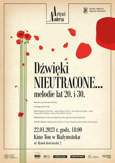 Koncert „Dźwięki nieutracone” z cyklu „Artyści Andersa” – Białystok, 22 stycznia 2023