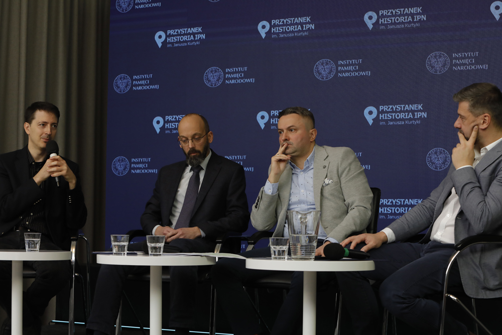 Dyskusja „Praska Wiosna i inne bunty w bloku wschodnim” z cyklu „Między mitem a rzeczywistością – najważniejsze wydarzenia XX wieku” – 25 stycznia 2023. Fot. Piotr Życieński (IPN)