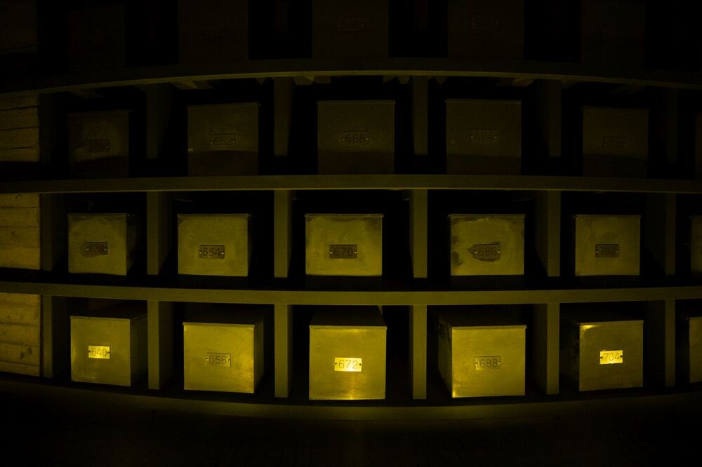 W Kolumbarium w Parku Pamięci Tuskulanum – Wilno, 19 stycznia 2023. Fot. Mikołaj Bujak (IPN)