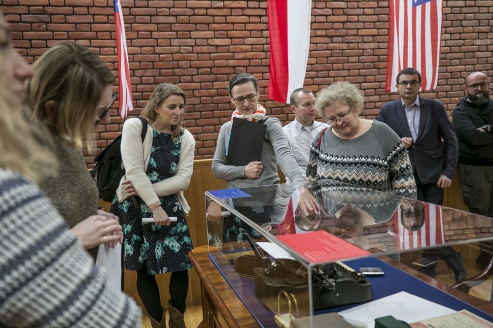 Seminarium „»Warszawa, Warka, Waszyngton… Ramię krzep – Ojczyźnie służ«. 135. rocznica powstania Sokolstwa Polskiego w Ameryce” – Warka, 24 stycznia 2023. Fot. K. Adamów (IPN)