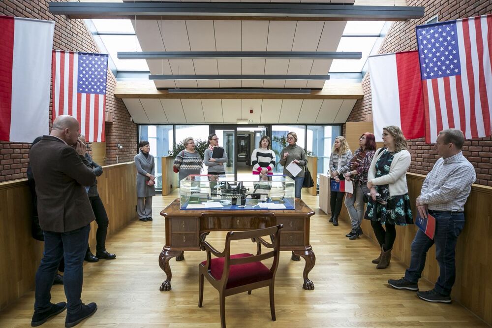 Seminarium „»Warszawa, Warka, Waszyngton… Ramię krzep – Ojczyźnie służ«. 135. rocznica powstania Sokolstwa Polskiego w Ameryce” – Warka, 24 stycznia 2023. Fot. K. Adamów (IPN)