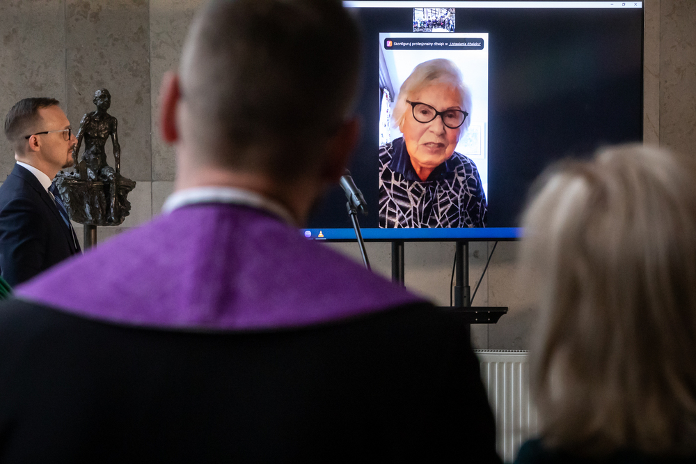 Wystawa „Obraz Treblinki w oczach Samuela Willenberga” w Sejmie – Warszawa, 26 stycznia 2023. Fot. Sławek Kasper (IPN)