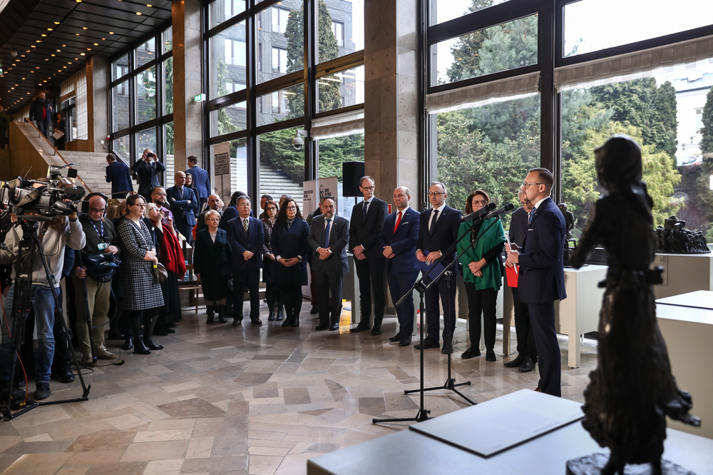 Wystawa „Obraz Treblinki w oczach Samuela Willenberga” w Sejmie – Warszawa, 26 stycznia 2023. Fot. Sławek Kasper (IPN)