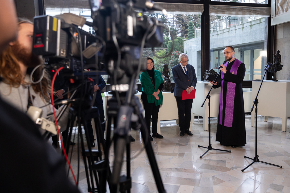 Wystawa „Obraz Treblinki w oczach Samuela Willenberga” w Sejmie – Warszawa, 26 stycznia 2023. Fot. Sławek Kasper (IPN)