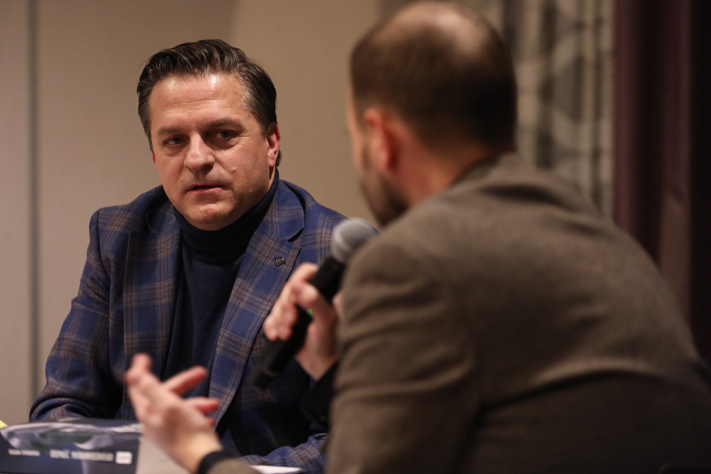 Bogdan Rymanowski, autor książki „Dopaść Morawieckiego. Życie doczesne i wieczne Kornela buntownika” – Gdańsk, 27 stycznia 2023. Fot. Mikołaj Bujak (IPN)