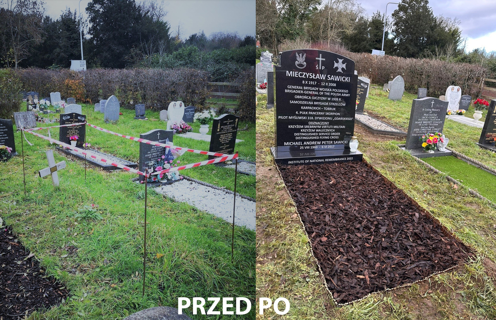 Nagrobek gen. Mieczysława Sawickiego. Fot. IPN