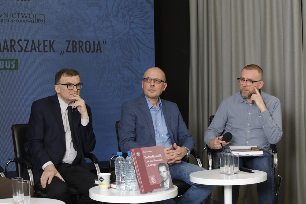 Dyskusja o książce dr. hab. Tomasza Balbusa „Podpułkownik Ludwik Marszałek »Zbroja«” – Warszawa, 22 lutego 2023. Fot. Piotr Życieński (IPN)
