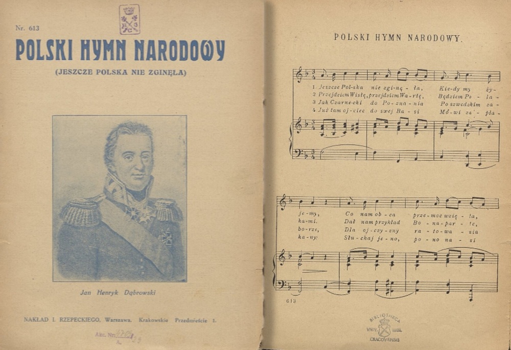 Broszura Polski hymn narodowy (Jeszcze Polska nie zginęła) z 1935 r. Ze zbiorów Biblioteki Jagiellońskiej