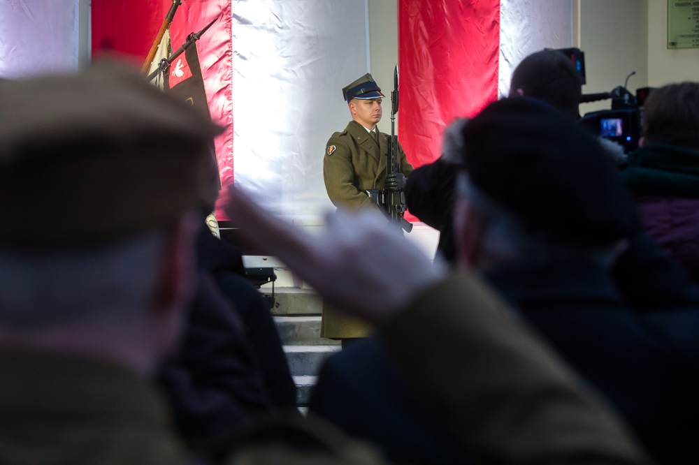 Uroczystości przed Willą Jasny Dom w hołdzie ofiarom komunistycznego terroru – Warszawa 27 lutego 2023. Fot. Sławek Kasper (IPN)