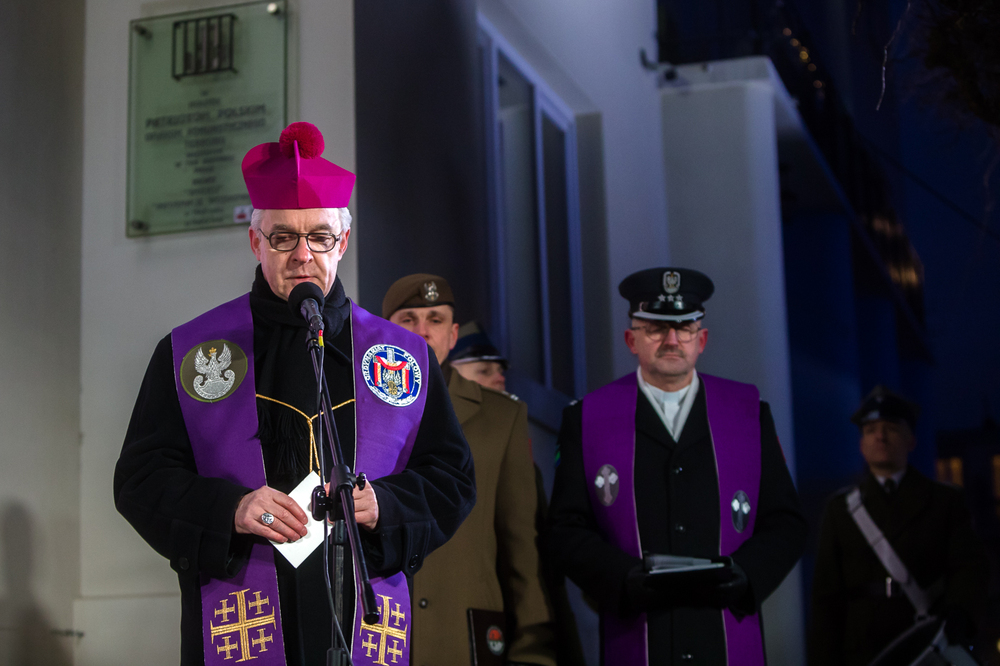 Uroczystości przed Willą Jasny Dom w hołdzie ofiarom komunistycznego terroru – Warszawa 27 lutego 2023. Fot. Sławek Kasper (IPN)
