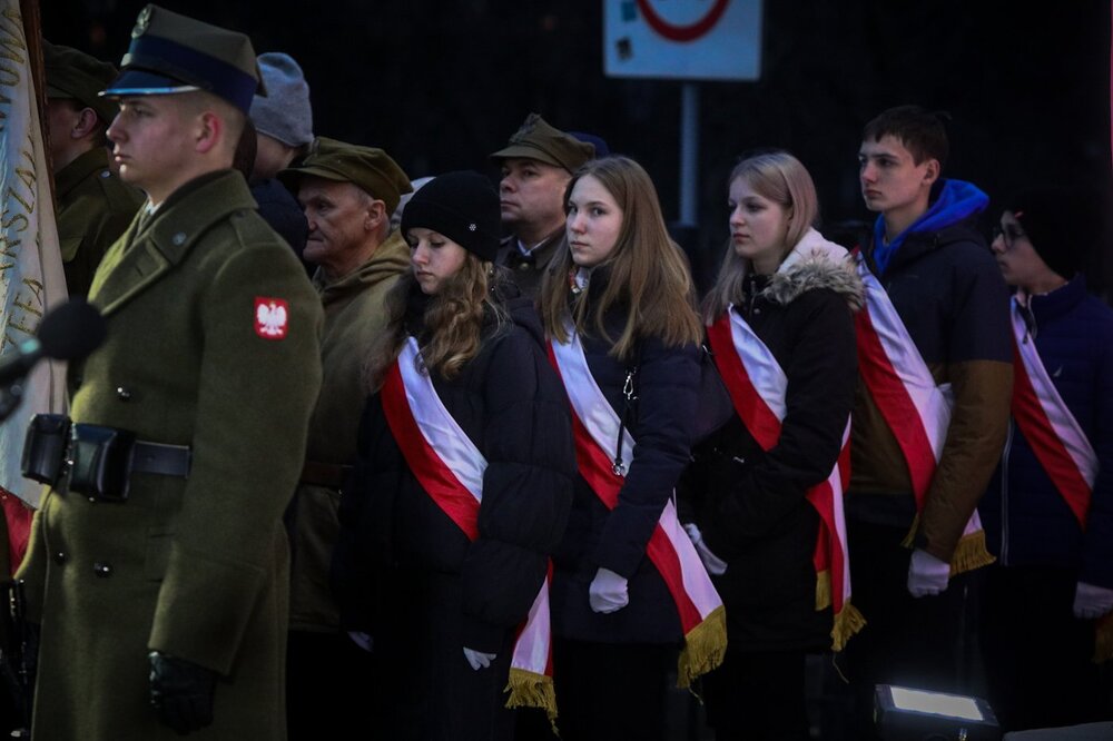 Uroczystości przed Willą Jasny Dom w hołdzie ofiarom komunistycznego terroru – Warszawa 27 lutego 2023. Fot. Sławek Kasper (IPN)