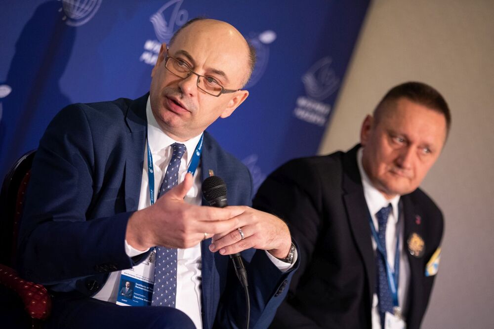 Przedstawiciele IPN na VIII Europejskim Kongresie Samorządów – Mikołajki, 7 marca 2023. Fot. Mikołaj Bujak (IPN)