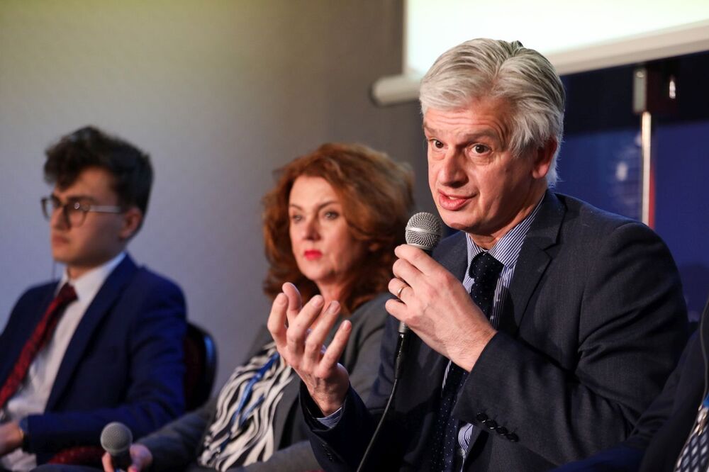 Przedstawiciele IPN na VIII Europejskim Kongresie Samorządów – Mikołajki, 7 marca 2023. Fot. Mikołaj Bujak (IPN)