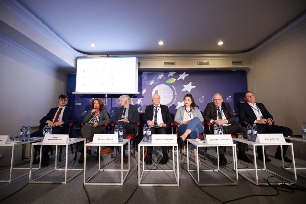 Przedstawiciele IPN na VIII Europejskim Kongresie Samorządów – Mikołajki, 7 marca 2023. Fot. Mikołaj Bujak (IPN)