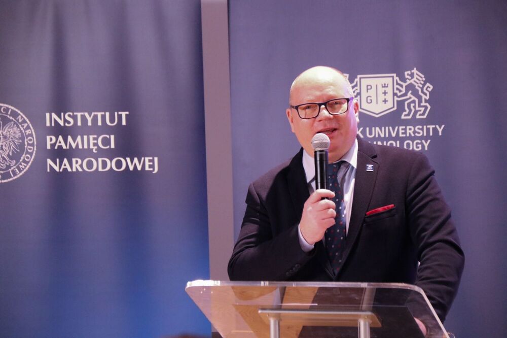 Promocja publikacji „Politechnika Gdańska 1968-1980. Portret społeczno-polityczny”. Rektor Politechniki Gdańskiej prof. dr hab. Krzysztof Wilde – Gdańsk, 10 marca 2023. Fot. Marcin Węgliński (IPN)