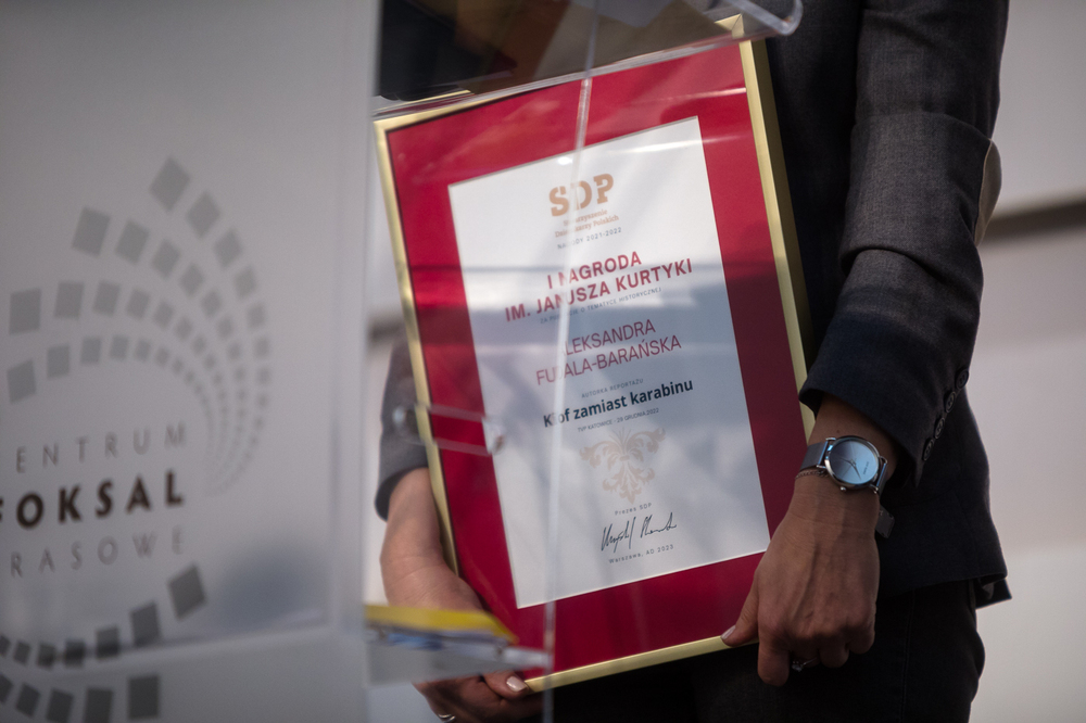 Gala wręczenia nagród Stowarzyszenia Dziennikarzy Polskich – Warszawa, 14 marca 2023. Fot. Sławek Kasper (IPN)