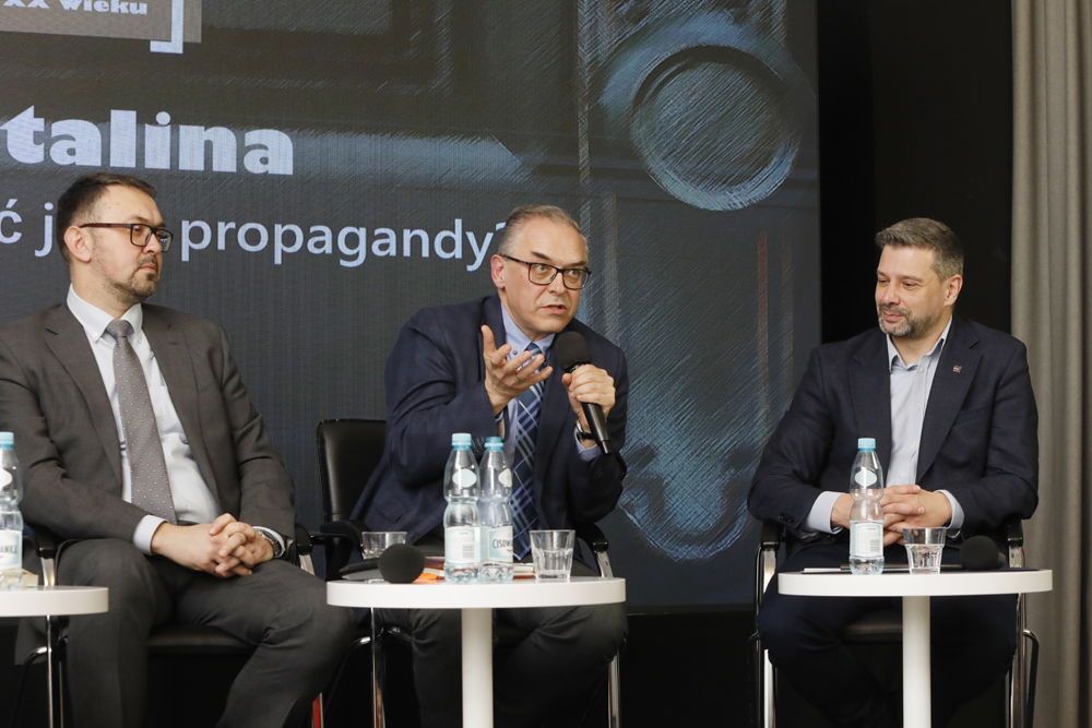 Spotkanie „Śmierć Stalina i nieśmiertelność jego propagandy?” z cyklu „Między mitem a rzeczywistością – najważniejsze wydarzenia XX wieku” – 15 marca 2023. Fot. Piotr Życieński (IPN)