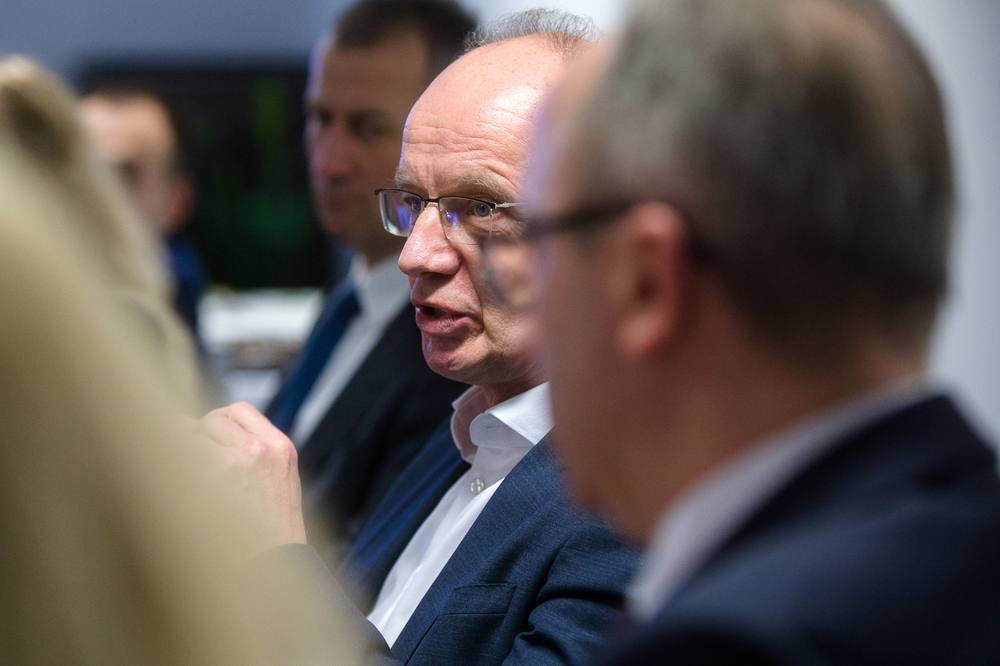 Przedstawiciele rządu i dyplomacji Państwa Palestyny z wizytą w Instytucie Pamięci Narodowej  – 17 marca 2023. Fot. Sławek Kasper (IPN)