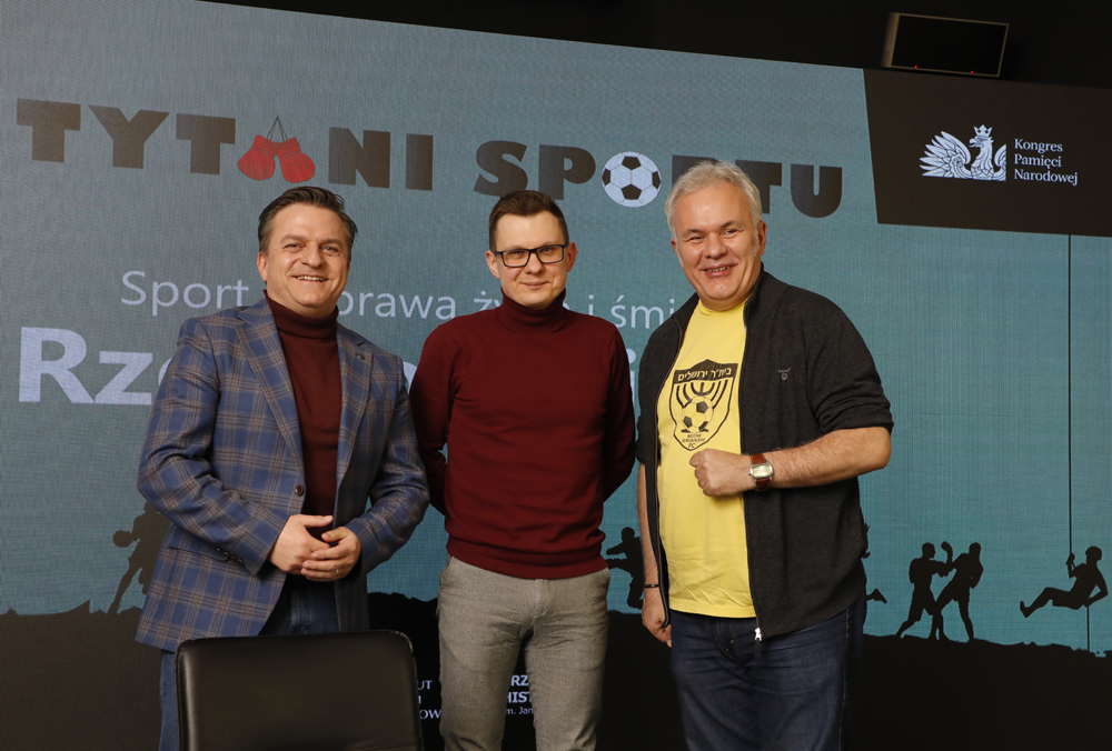 Spotkanie „Sport – sprawa życia i śmierci? Rzecz o kibicach” z cyklu „Tytani sportu” – Warszawa, 20 marca 2023. Fot. Piotr Życieński (IPN)