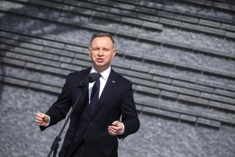 W obchodach Dnia Pamięci Polaków ratujących Żydów pod okupacją niemiecką wziął udział prezydent RP Andrzej Duda – Markowa, 24 marca 2023. Fot. Sławek Kasper (IPN)