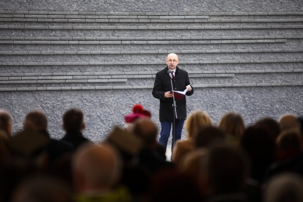 Wiceprezes Instytutu Pamięci Narodowej dr Mateusz Szpytma wygłosił odczyt „Ulmowie – dziedzictwo Polski” – Markowa, 24 marca 2023. Fot. Sławek Kasper (IPN)