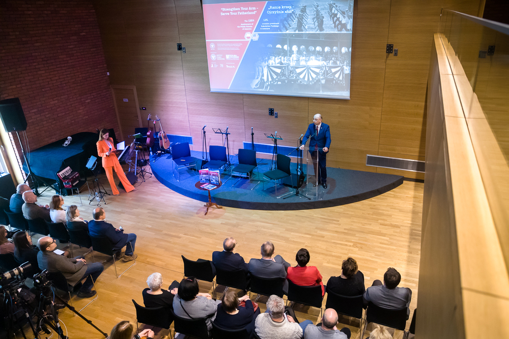 Promocja albumu „»Ramię krzep – Ojczyźnie służ«. 135 rocznica powstania Sokolstwa Polskiego w Ameryce” – Warka, 28 marca 2023. Fot. Sławek Kasper (IPN)