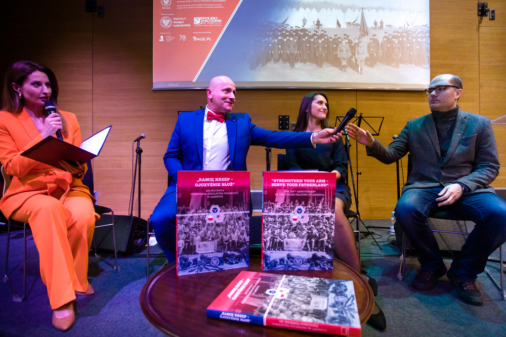 Promocja albumu „»Ramię krzep – Ojczyźnie służ«. 135 rocznica powstania Sokolstwa Polskiego w Ameryce” – Warka, 28 marca 2023. Fot. Sławek Kasper (IPN)