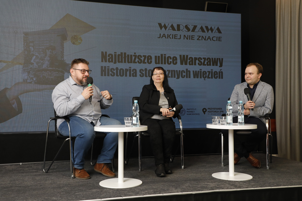 Spotkanie „Najdłuższe ulice Warszawy. Historia stołecznych więzień” z cyklu „Warszawa, jakiej nie znacie” – Warszawa, 28 marca 2023. Fot. Piotr Życieński (IPN)