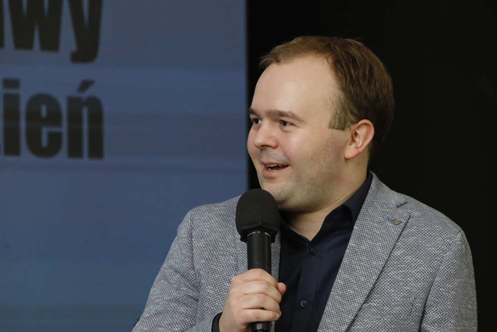 Spotkanie „Najdłuższe ulice Warszawy. Historia stołecznych więzień” z cyklu „Warszawa, jakiej nie znacie”. Na zdj. Marek Teler – Warszawa, 28 marca 2023. Fot. Piotr Życieński (IPN)