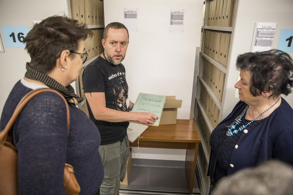 Archiwiści PAN z wizytą w Archiwum IPN – Warszawa, 3 kwietnia 2023. Fot. Katarzyna Adamów (IPN)