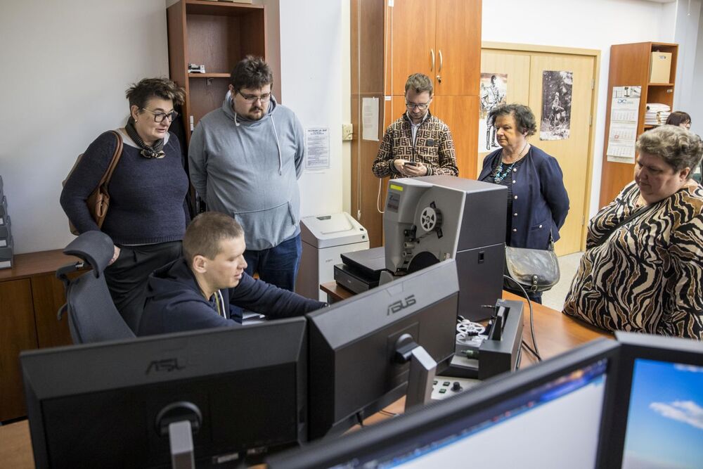 Archiwiści PAN z wizytą w Archiwum IPN – Warszawa, 3 kwietnia 2023. Fot. Katarzyna Adamów (IPN)