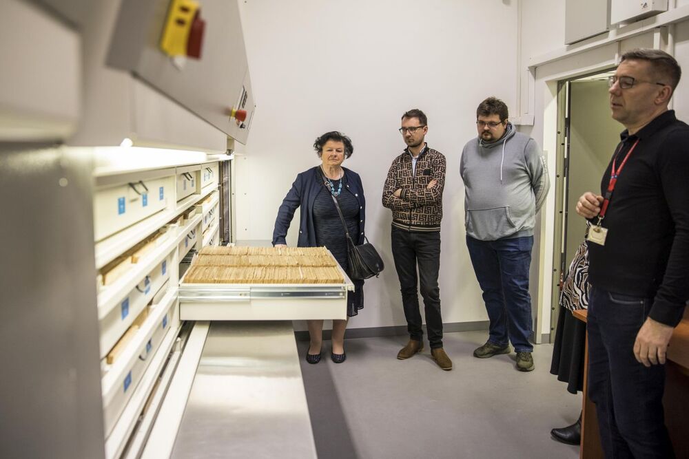 Archiwiści PAN z wizytą w Archiwum IPN – Warszawa, 3 kwietnia 2023. Fot. Katarzyna Adamów (IPN)