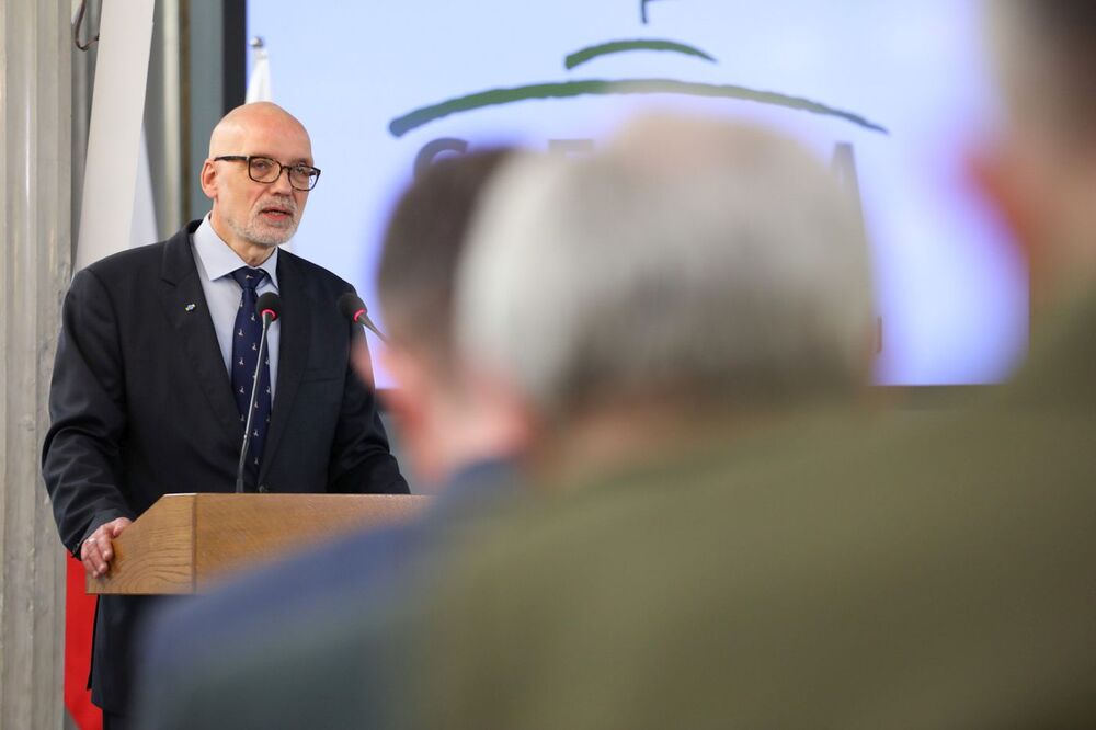 Prof. Andrzej Nowak. Ogólnopolska konferencja naukowa „Kapelani Katyńscy” – Warszawa, 12 kwietnia 2023. Fot. Mikołaj Bujak (IPN)